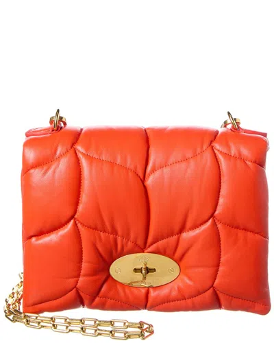 Mulberry Little Softie Leather Shoulder Bag In Orange
