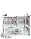 Mulberry Little Softie Leather Shoulder Bag In Silver