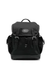 Mulberry Logo-appliqué Buckle-fastening Backpack In Black