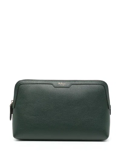 Mulberry Logo-embossed Pouch In Green