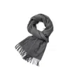 Mulberry Logo Embroidery Scarf In Black