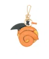Mulberry Peeling Orange Leaf-charm Keyring In Orange
