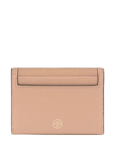 Mulberry Logo-stamp Leather Cardholder In Brown