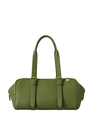 Mulberry Logo-charm Buckled Shoulder Bag In Green