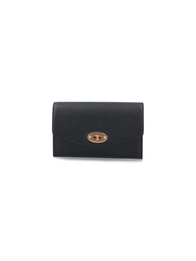 Mulberry Luxury Bovine Leather Wallet For Women In Black