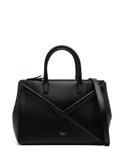 Mulberry M Zipped Top Handle Bag In Black