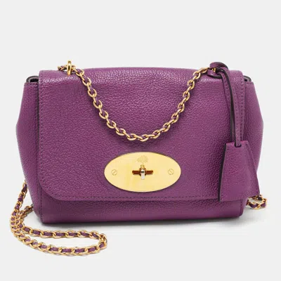 Mulberry Magenta Leather Small Lily Shoulder Bag In Purple