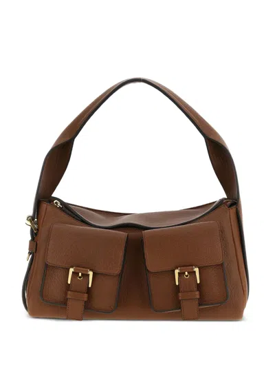 Mulberry Maggie Leather Shoulder Bag In Brown