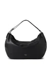 Mulberry Meadow Curved Leather Shoulder Bag In Black