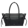Mulberry Babyswater Textured Leather Shoulder Bag With Side Ties In Black
