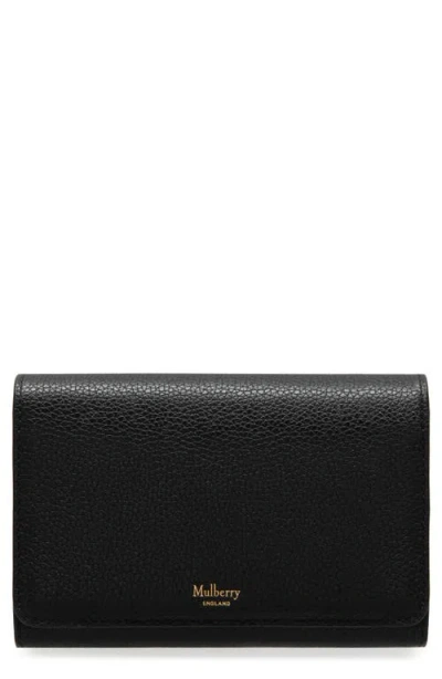 Mulberry Medium Continental French Purse In Black