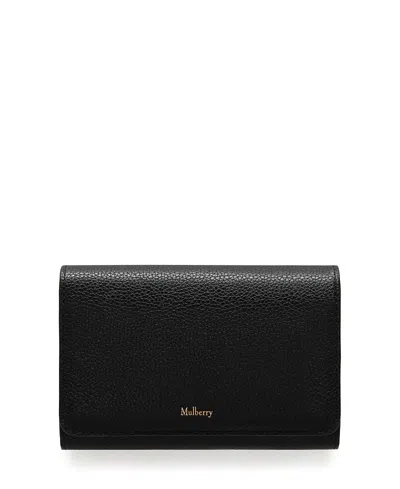Mulberry Medium Continental French Purse In Black
