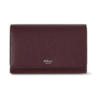 Mulberry Medium Continental French Purse In Burgundy