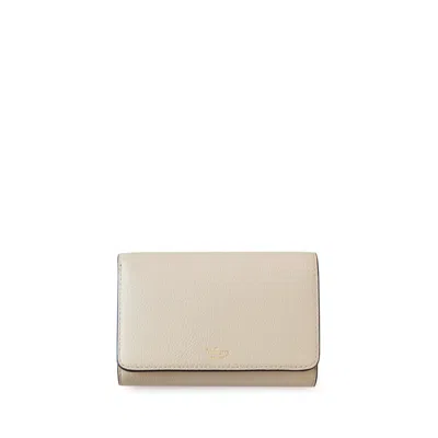 Mulberry Medium Continental French Purse In Chalk