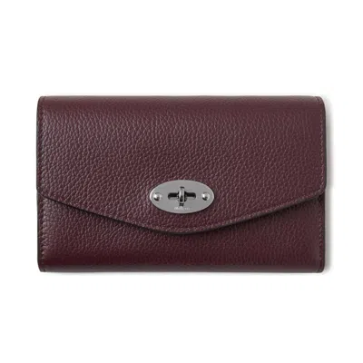 Mulberry Medium Darley Wallet Black Cherry In Red