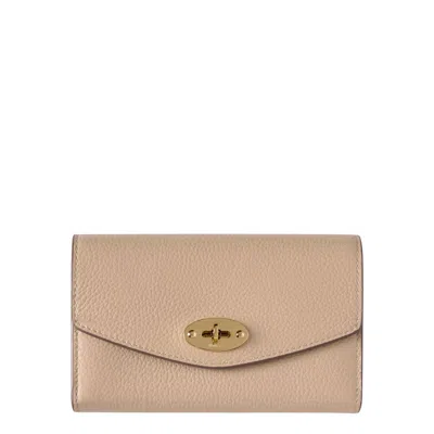 Mulberry Medium Darley Wallet Small Classic Grain In Pink