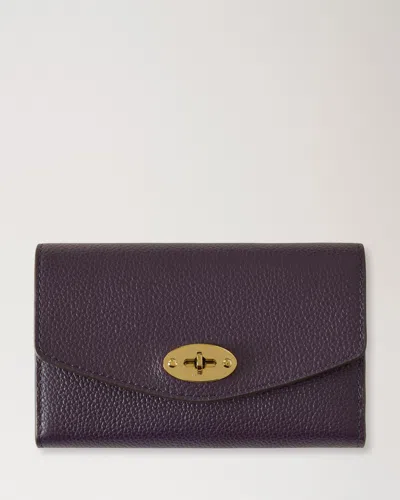 Mulberry Medium Darley Wallet Small Classic Grain In Purple