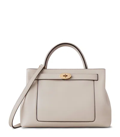 Mulberry Medium Leather Islington Top-handle Bag In White