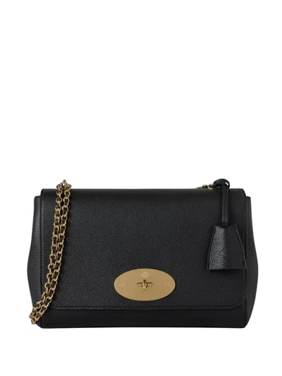 Mulberry Medium Lily Glossy Goat In Black