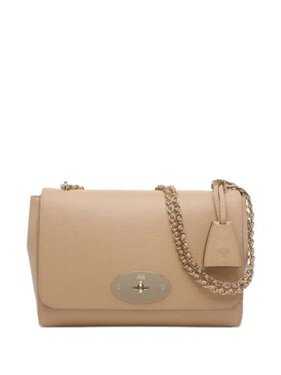 Mulberry Medium Lily Turn-lock Chain Leather Shoulder Bag In Brown