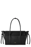 Mulberry Medium Soft Bayswater Grained Leather Satchel In Black