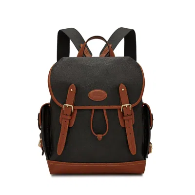 MULBERRY MEN'S HERITAGE BACKPACK - BLACK-COGNAC