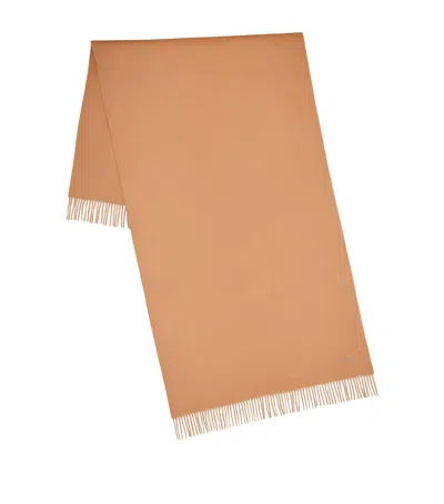 Mulberry Merino Wool Scarf In Brown