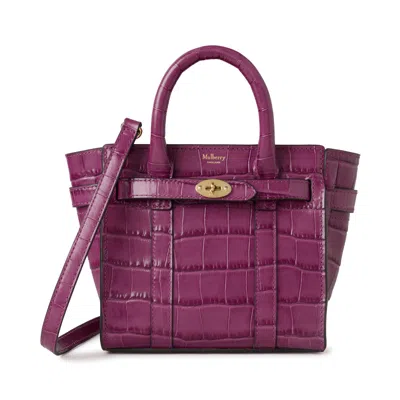 Mulberry Micro Zipped Bayswater In Purple