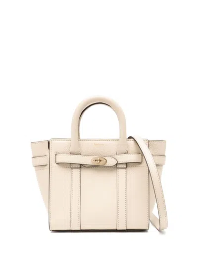 Mulberry Micro Zipped Bayswater Bag In Nude