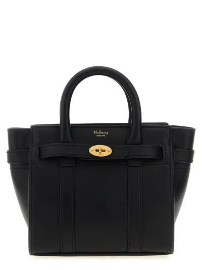 Mulberry Micro Zipped Bayswater Hand Bags Black