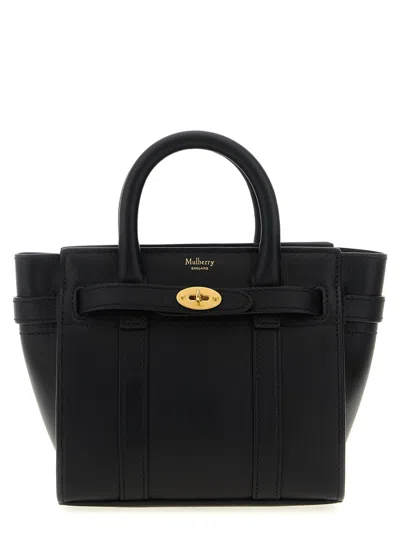 Mulberry 'micro Zipped Bayswater' Handbag In Black