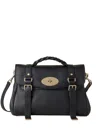 Mulberry Mini Alexa Braided-handle Leather Shoulder Bag In Black