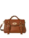 Mulberry Mini Alexa Braided-handle Satchel Bag In Brown