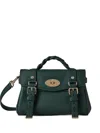 Mulberry Mini Alexa Braided-handle Satchel Bag In Green