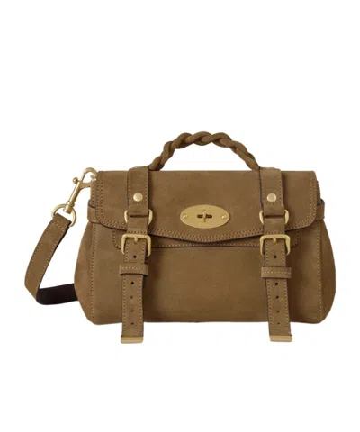 Mulberry Mini Alexa Braided-handle Tote Bag In Brown