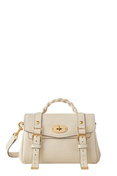 Mulberry Mini Alexa Heavy Grain In Neutral