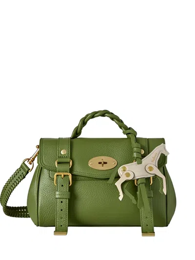 Mulberry Mini Alexa Horse Charm Crossbody Bag In Green