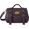 Mulberry Mini Alexa Leather Satchel In Purple