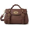 Mulberry Mini Alexa Leather Satchel In Brown
