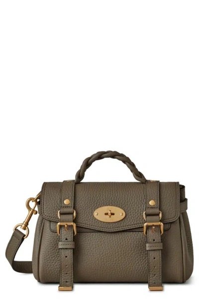 Mulberry Mini Alexa Leather Satchel In Ebony