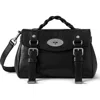 Mulberry Mini Alexa Leather Top Handle Bag In Black
