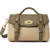 Mulberry Mini Alexa Raffia & Leather Satchel