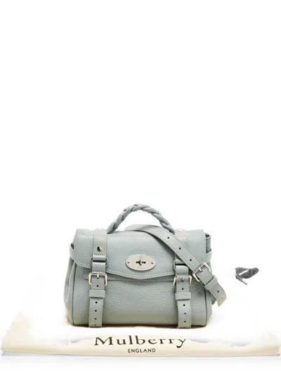 Pre-owned Mulberry Mini Alexa Shoulder Bag In Blue