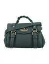 Mulberry Mini Alexa Green Leather Crossbody Bag In  Green