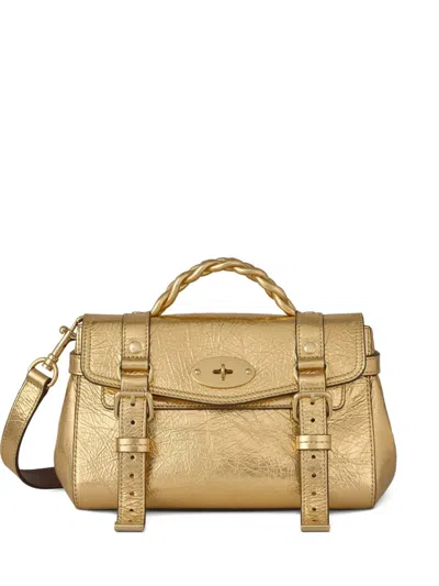 Mulberry Mini Alexa Tote Bag In Gold