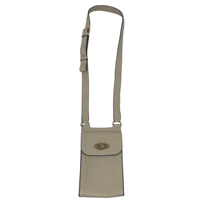 Mulberry Mini Antony Crossbody Bag In Beige Grained Leather In Sand