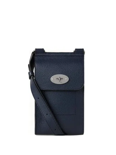 Mulberry Small Leather Antony Messenger Bag In Blue