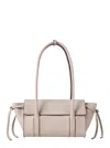 Mulberry Mini Bayswater Beige Shoulder Bag With Laminated Logo In Leather Woman