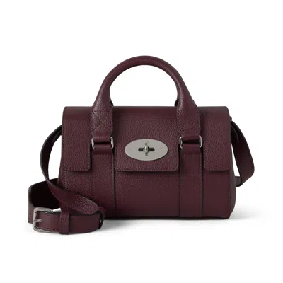 MULBERRY MINI BAYSWATER BLACK CHERRY