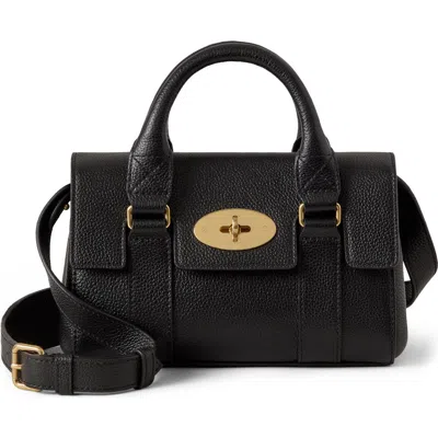 MULBERRY MULBERRY MINI BAYSWATER GRAINED LEATHER HANDBAG
